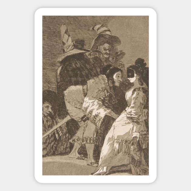 Nobody knows himself by Francisco Goya Magnet by Classic Art Stall